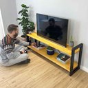 Ver imagem 2 de Rack TV Linea 140cm Madeira Pinus com Suporte Nozes e Preto Artfactory Design