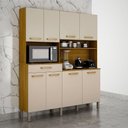 Ver imagem 1 de Armário de Cozinha Âmbar 8 Portas 1 Gaveta Mobilihouse Cinamomo/off White