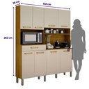 Ver imagem 7 de Armário de Cozinha Âmbar 8 Portas 1 Gaveta Mobilihouse Cinamomo/off White