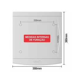 Tampa + Moldura Tigre P/ Quadro De Distribuição 18/24 Branco - 3