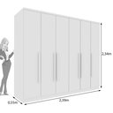 Ver imagem 4 de Guarda Roupa Casal 6 Portas 4 Gavetas 239cm Veneza