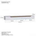 Ver imagem 5 de Rack Suspenso Slim Curvo 180cm para Tv até 65” Moderno Luxo Mdp/mdf com Portas Basculantes Branco Ce