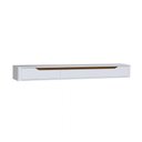 Ver imagem 2 de Rack Suspenso Slim Curvo 180cm para Tv até 65” Moderno Luxo Mdp/mdf com Portas Basculantes Branco Ce