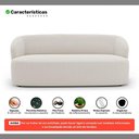 Ver imagem 3 de Poltrona Giratória e Sofá Orgânico Living Leez 170cm 02 Lugares Bouclê Off White - Desk Design