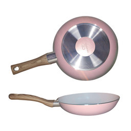 Frigideira 24 Cm Sahara Rosa 2mm Revestimento Cerâmica Antiaderente - 2