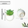 Suculenta Artificial Mini Vaso de Cerâmica Redondo - 2
