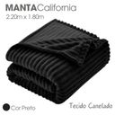 Ver imagem 2 de Cobertor Manta Casal Soft Canelada 2,20m x 1,80m Califórnia Cor Cinza
