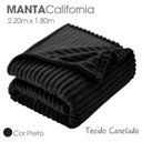 Ver imagem 2 de Cobertor Manta Casal Soft Canelada 2,20m x 1,80m Califórnia Cor Cinza
