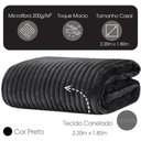Ver imagem 1 de Cobertor Manta Casal Soft Canelada 2,20m x 1,80m Califórnia Cor Cinza
