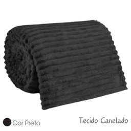 Cobertor Manta Casal Soft Canelada 2,20m X 1,80m Califórnia Cor Cinza - 3