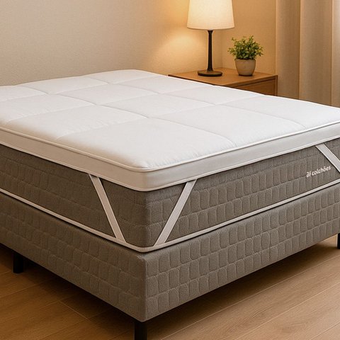 Pillow Top Casal Manta Premium Ultra Macio de Fibra Siliconada Antialérgico 138x188x6cm - Bf Colchõe