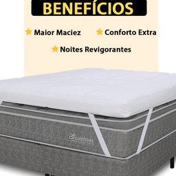 Pillow Top Casal Manta Premium Ultra Macio de Fibra Siliconada Antialérgico 138x188x6cm - BF Colchõe - 2