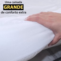 Pillow Top Casal Manta Premium Ultra Macio de Fibra Siliconada Antialérgico 138x188x6cm - BF Colchõe - 3