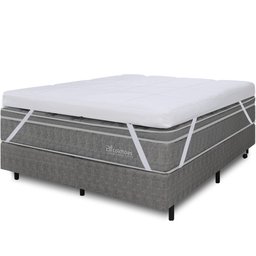 Pillow Top Casal Manta Premium Ultra Macio de Fibra Siliconada Antialérgico 138x188x6cm - BF Colchõe - 1