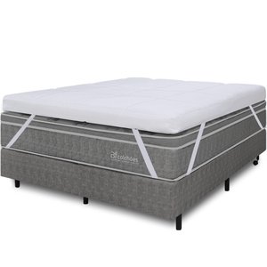 Pillow Top Casal Manta Premium Ultra Macio de Fibra Siliconada Antialérgico 138x188x6cm - BF Colchõe