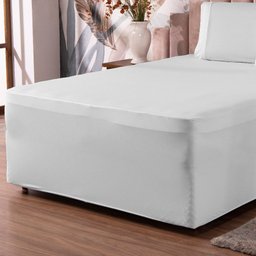 Jogo de Lençol Luva Casal Conjugada Veste Colchão e Box Malha 3 Peças:branco - 3