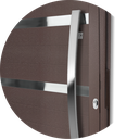 Ver imagem 3 de Porta Alumínio Lambril Evolution c/Puxador e.Marrom Corten 100 Brimak