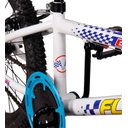 Ver imagem 4 de Bicicleta Aro 20 Bmx Infantil Flay Aro Aero Freio V-brake Menino 6, 7, 8, 9, 10 + Anos - Branco+azul