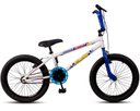 Ver imagem 2 de Bicicleta Aro 20 Bmx Infantil Flay Aro Aero Freio V-brake Menino 6, 7, 8, 9, 10 + Anos - Branco+azul