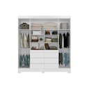 Ver imagem 4 de Guarda Roupa Casal 4 Portas (2 C/ Espelho) e 6 Gavetas Cadis Café Touch - Demóbile
