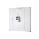 Ver imagem 5 de Guarda Roupa Casal 4 Portas (2 C/ Espelho) e 6 Gavetas Cadis Café Touch - Demóbile