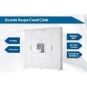 Ver imagem 2 de Guarda Roupa Casal 4 Portas (2 C/ Espelho) e 6 Gavetas Cadis Café Touch - Demóbile