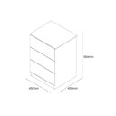 Ver imagem 2 de Mesa Cabeceira Casal Veronna c/ 3 Gavetas Branco - Tcil Móveis