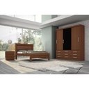 Ver imagem 3 de Mesa Cabeceira Casal Veronna c/ 3 Gavetas Branco - Tcil Móveis