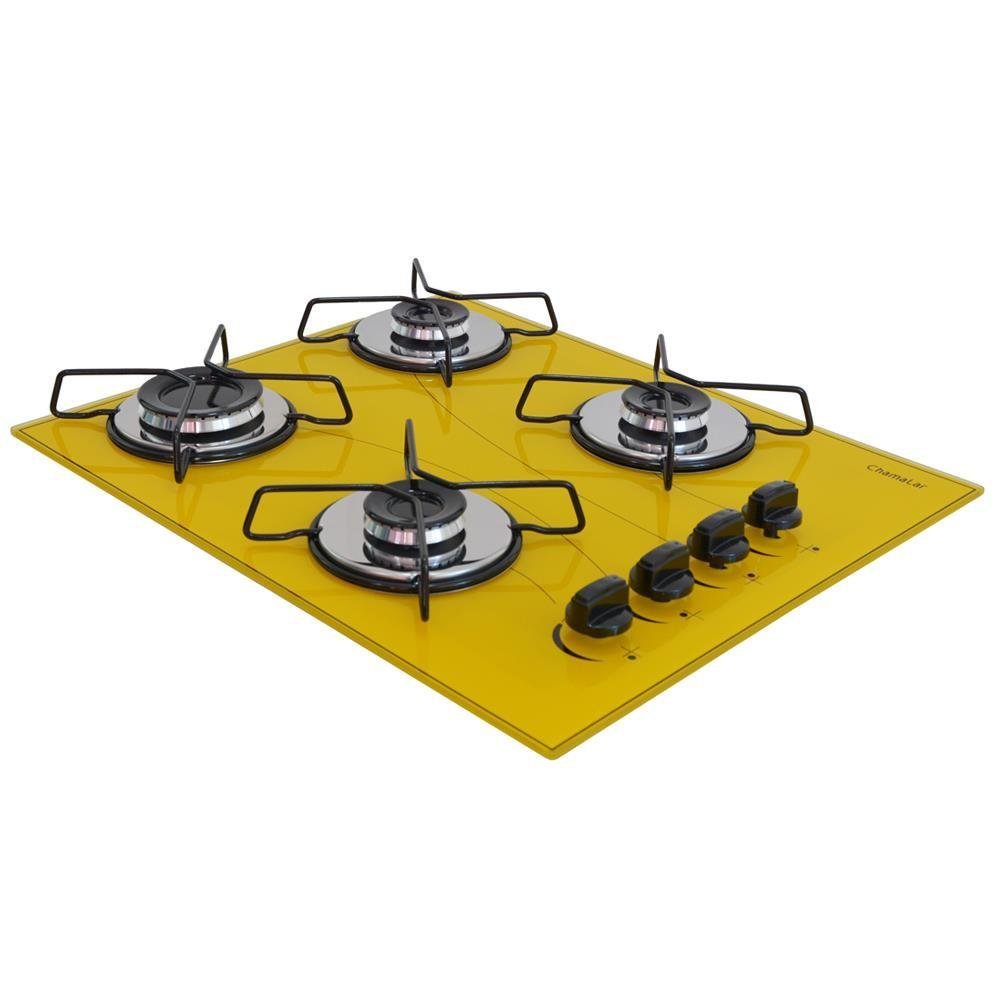 Cooktop Gás 4 Bocas Ultra Chama 127/220 Amarelo - 2