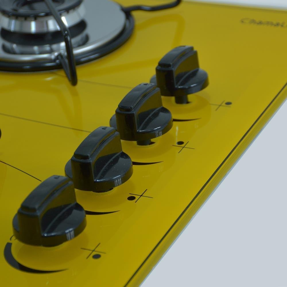 Cooktop Gás 4 Bocas Ultra Chama 127/220 Amarelo - 3