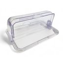 Ver imagem 3 de Porta Pão Acrílico Cristal Tampa Dupla Basculante Articulada