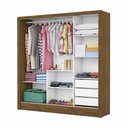 Ver imagem 7 de Guarda Roupa Casal com Espelho 3 Portas de Correr 3 Gavetas 6 Prateleiras 179cm Dubai Cinamomo - Carioca Móveis