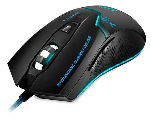 Mouse Gamer X8 Gaming B-max Usb 3600dpi 8 Botões Preto - 3