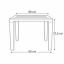 Ver imagem 4 de Mesa Niala Quadrada Preta 80cm em Polipropileno Plaxmetal