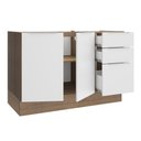 Ver imagem 2 de Balcão de Pia Stella 2 Portas 3 Gavetas Rustic Branco Madesa