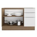 Ver imagem 3 de Balcão de Pia Stella 2 Portas 3 Gavetas Rustic Branco Madesa