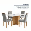 Ver mais imagens de Conjunto de Mesa 4 Cadeiras Carol 120x80cm MDF Cinamomo Off White e Cinza