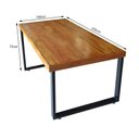 Ver imagem 3 de Conjunto Mesa Industrial Bernardo Madeira Maciça 2,50mx100cm C- Ferragem Preta e 10 Cadeiras