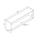 Ver imagem 3 de Nicho Parede Horizontal Organizador Multiuso Funcionale Branco