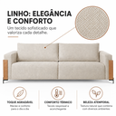 Ver imagem 6 de Sofá Living Fixo Urban 2m Molas Bonnel Espuma D28 - Bege