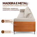 Ver imagem 4 de Sofá Living Fixo Urban 2m Molas Bonnel Espuma D28 - Bege