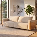 Ver imagem 1 de Sofá Living Fixo Urban 2m Molas Bonnel Espuma D28 - Bege
