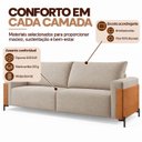 Ver imagem 5 de Sofá Living Fixo Urban 2m Molas Bonnel Espuma D28 - Bege