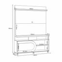 Ver imagem 3 de Home Theater Decorativo Globo C/rodízios para Tv até 55 Polegadas Cinamomo/off White G26 - Gran Belo
