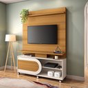 Ver imagem 1 de Home Theater Decorativo Globo C/rodízios para Tv até 55 Polegadas Cinamomo/off White G26 - Gran Belo