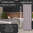 Ver imagem 2 de Painel Ripado/forro Lambri Cinza 2750 X 455 X 9mm - Caixa com 2 Painéis = 2,5m2