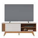 Ver imagem 1 de Rack para Tv até 60 Polegadas 1 Porta Otawa Freijó e Off White 160cm