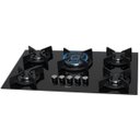 Ver imagem 1 de Cooktop a Gás Fischer Ferro Fundido Infinity 5q Mesa Vidro Preto Bivolt 26298-57077
