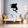 Adesivo de Parede Skatista Manobra Skate Quarto Adolescente Kanto Store Preto - 4