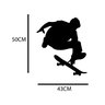 Adesivo de Parede Skatista Manobra Skate Quarto Adolescente Kanto Store Preto - 2